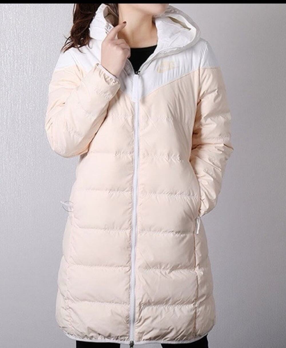 Nike Down-Fill Windrunner Reversible Parka Jacket Peach pink White Size M CC